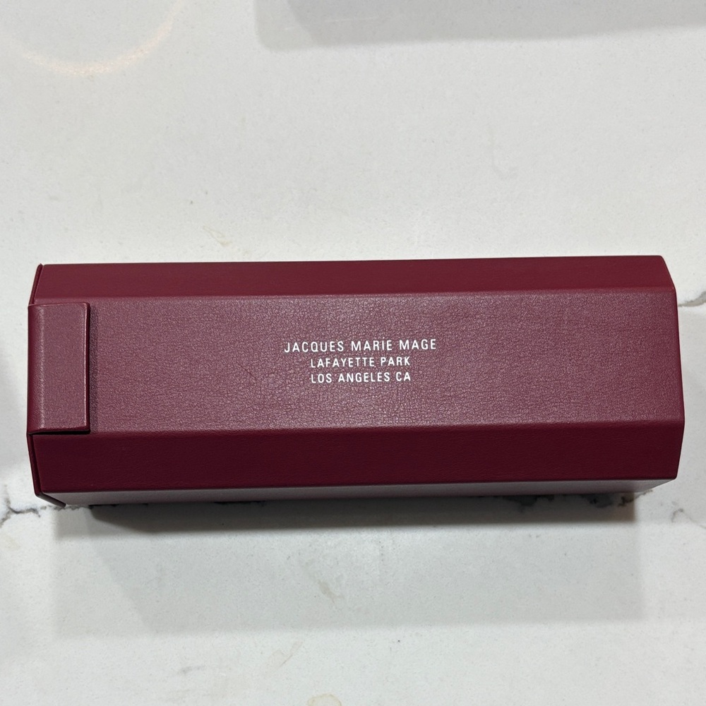 Jacques Marie Mage Burgundy Eyewear Case